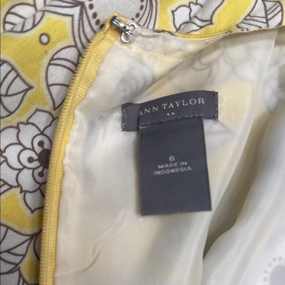Ann Taylor White and Yellow Halter Midi Dress - Picture 6 of 7